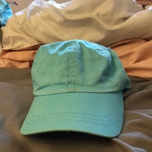 plain blue hat